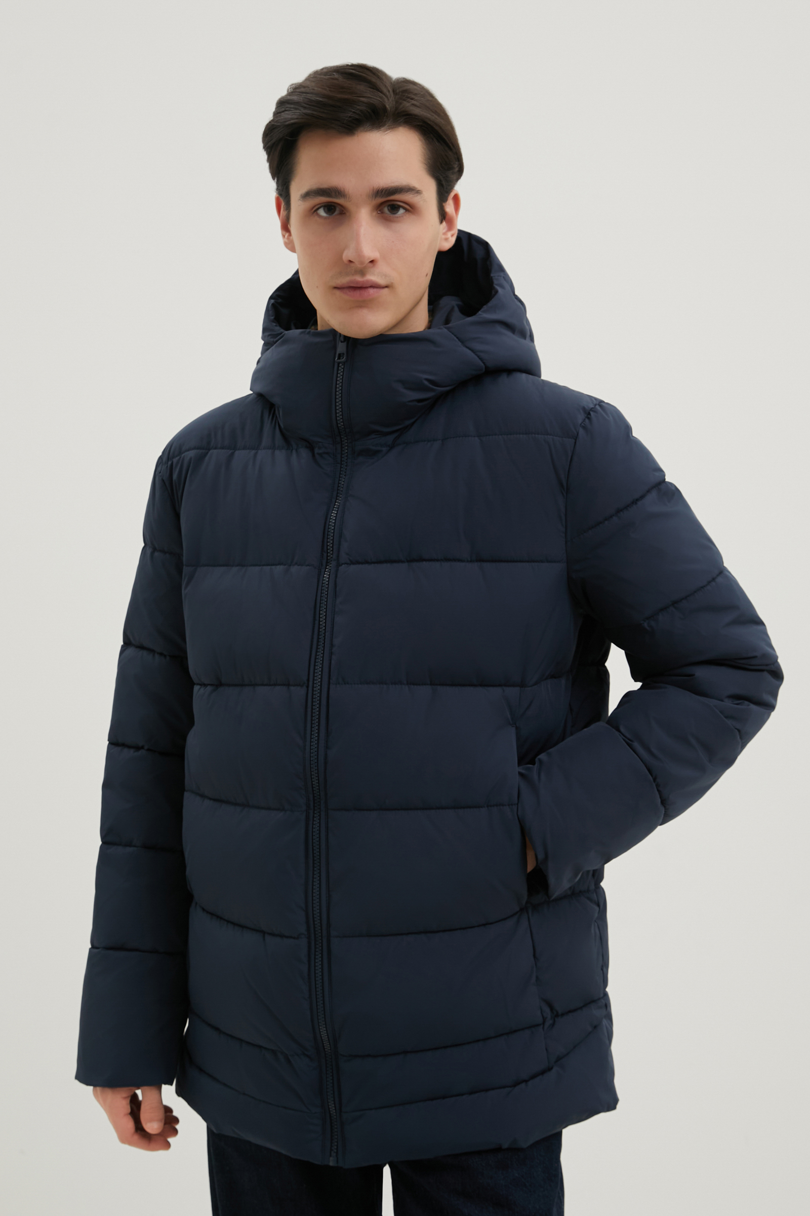 

Куртка мужская Finn Flare FWD21025 синяя 2XL, Синий, FWD21025