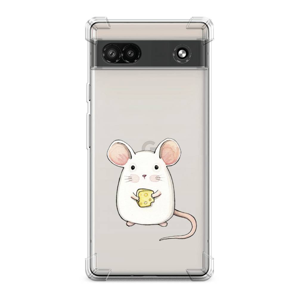 

Чехол Awog на Google Pixel 6A "Мышка", Белый;розовый;прозрачный, 271151-1