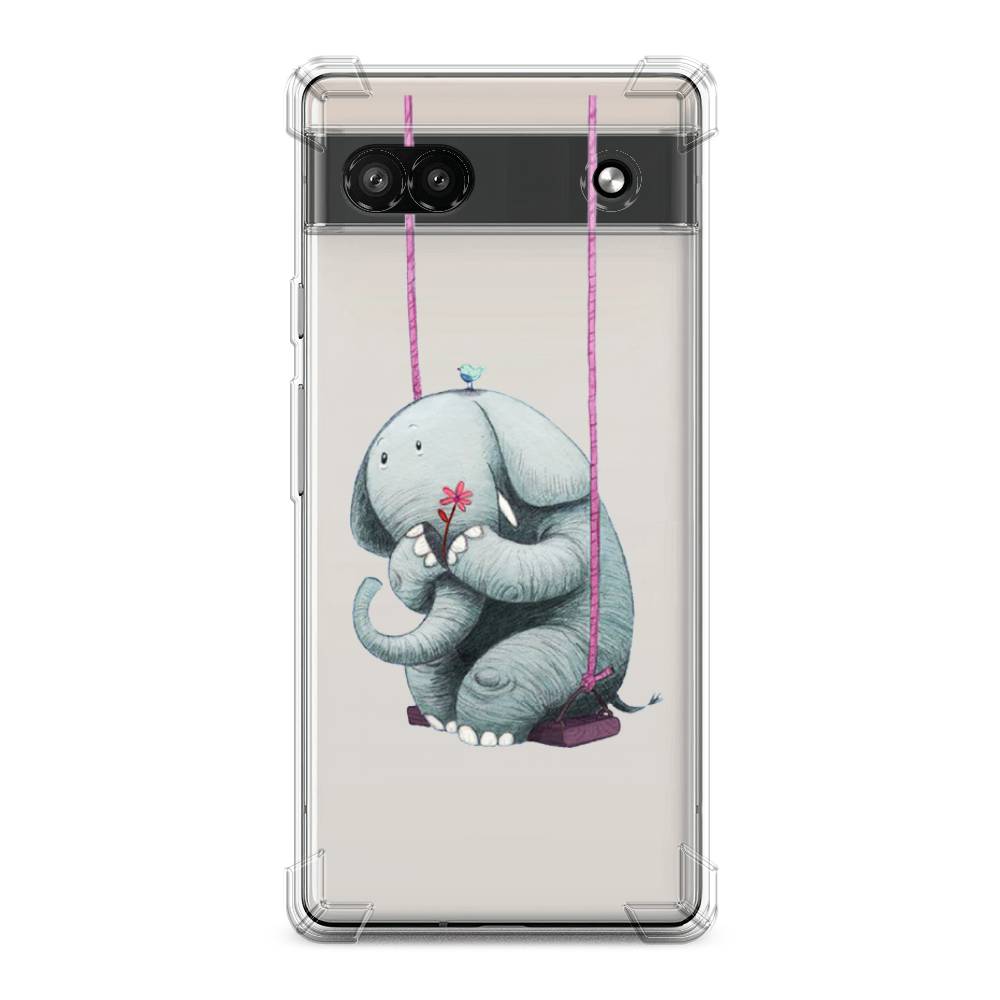 

Чехол Awog на Google Pixel 6A "Грустный слоник", Розовый, 271151-1