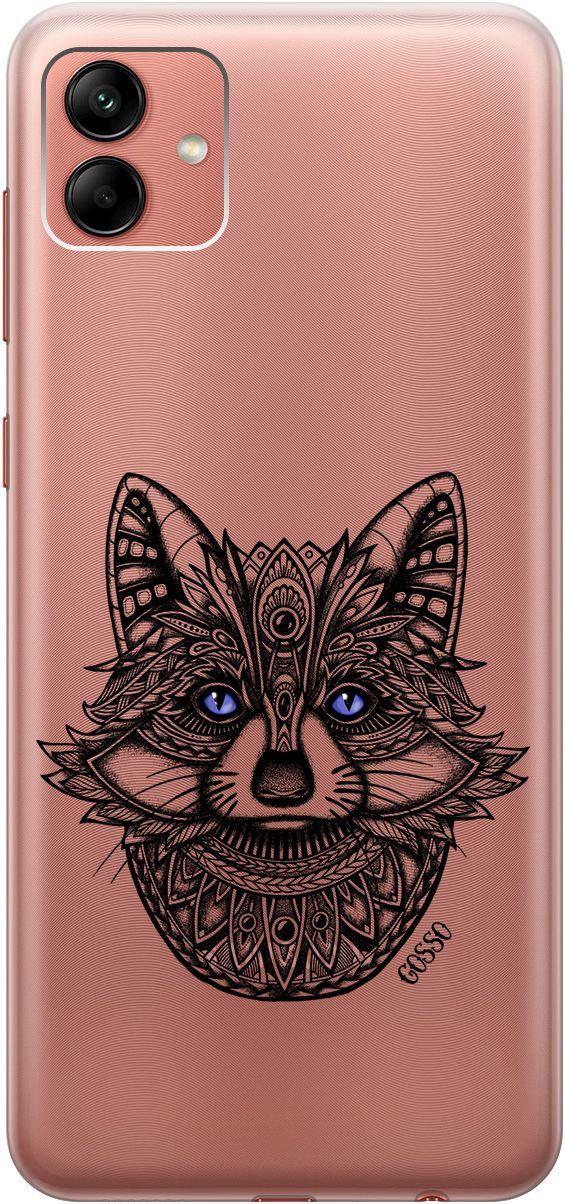 

Чехол на Samsung Galaxy A04 с 3D принтом "Grand Raccoon" прозрачный, Прозрачный;синий, 158429
