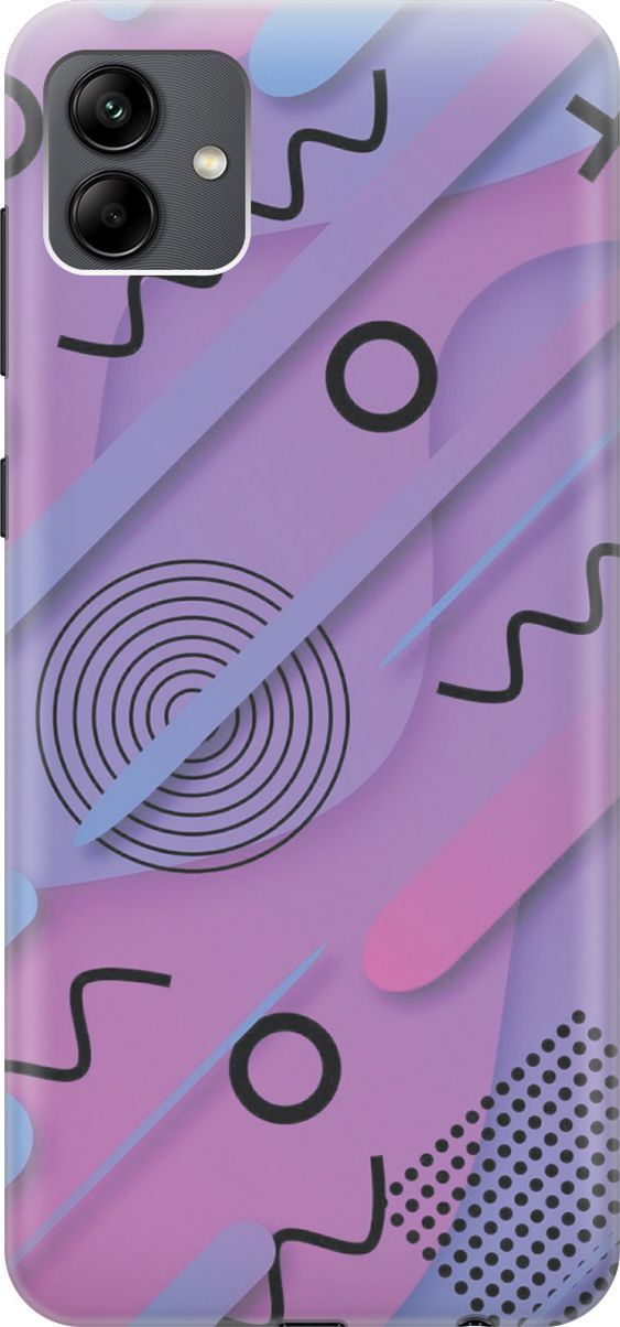 

Чехол на Samsung Galaxy A04 с эффектом блеска "Сиреневый супрематизм", Голубой;розовый, 158413