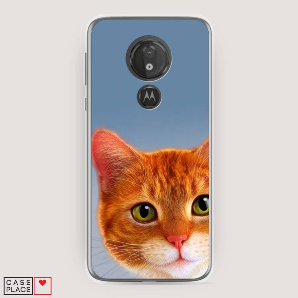 

Чехол на Motorola Moto G7 Power "Любопытный котик", Коричневый, 241350-1