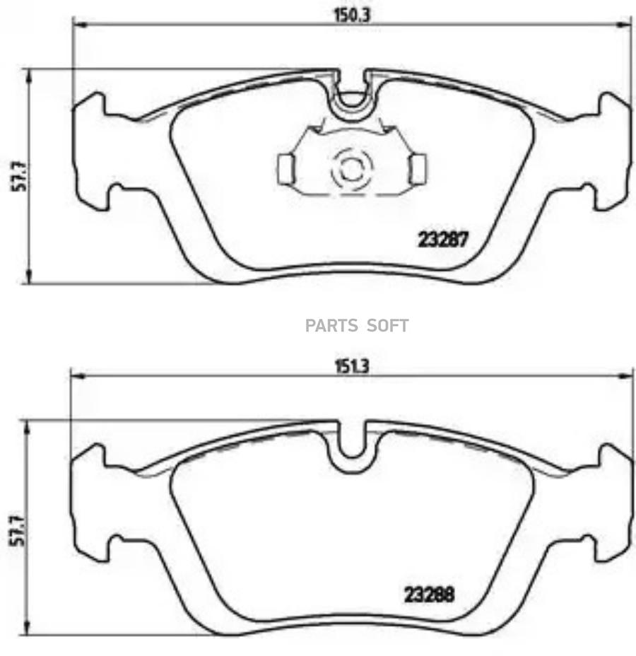 

Тормозные колодки brembo дисковые передние P06024