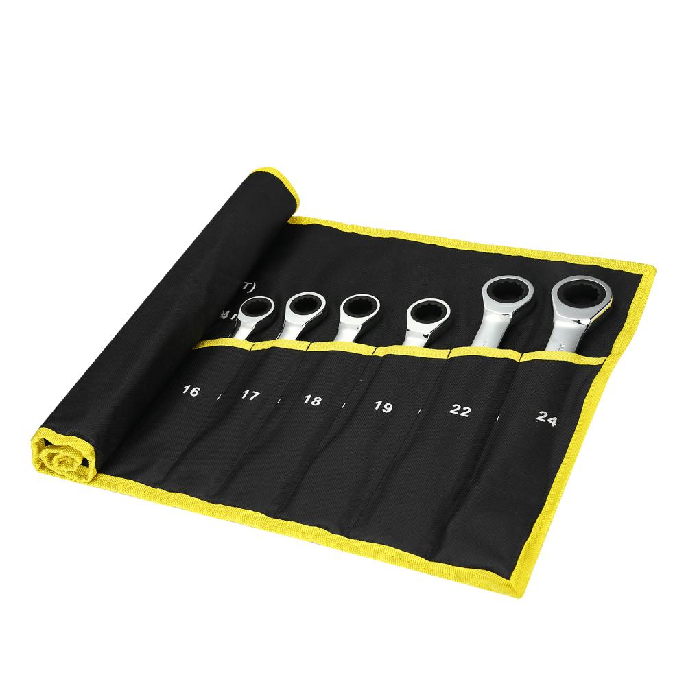 Набор комбинированных трещоточных ключей DEKO DKHT14 в сумке (14 предметов) набор трещоточных ключей в кейсе goodking 7 предметов tk 1007