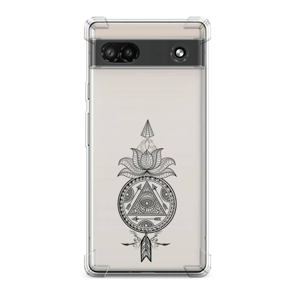 

Чехол Awog на Google Pixel 6A "Талисман арт черный", Серый, 271151-1