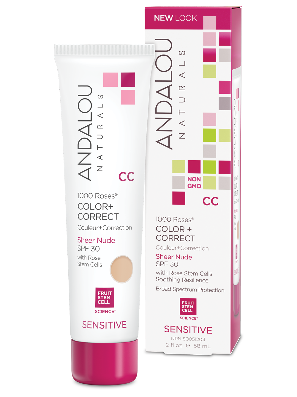 

Матирующий СС крем Andalou Naturals SPF 30, светло-розовый оттенок