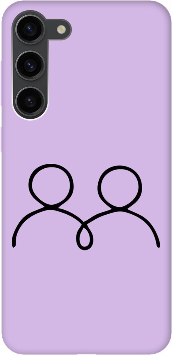 

Чехол на Samsung Galaxy S23+ "Couple Lines" сиреневый, Фиолетовый;серый, 158410