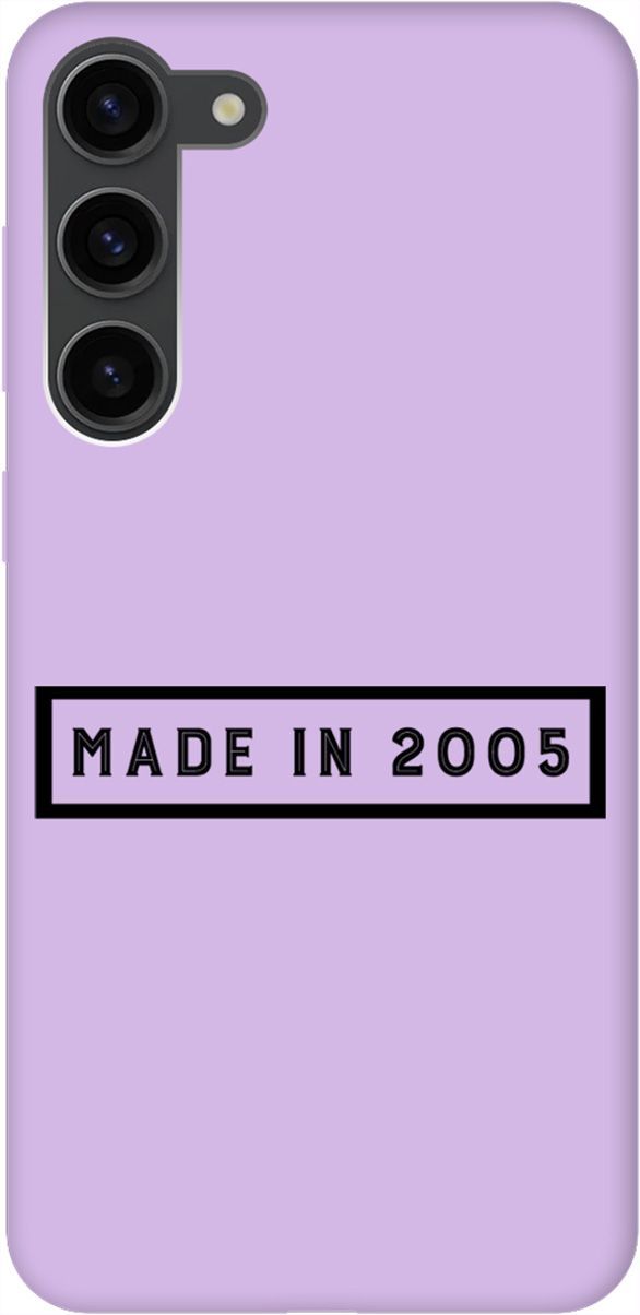 

Чехол на Samsung Galaxy S23+ с принтом "2005" сиреневый, Фиолетовый;черный, 158410