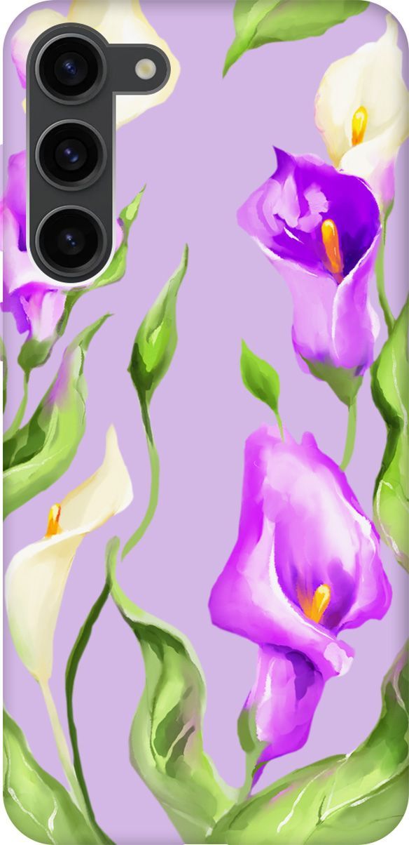 

Чехол на Samsung Galaxy S23+ "Amazing Callas" сиреневый, Фиолетовый, 158410
