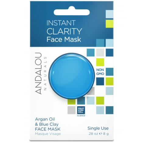 Маска для лица Andalou Naturals  очищающая «Арган и голубая глина» очищающая маска глина с хлорофиллом chlorophyll firming mask