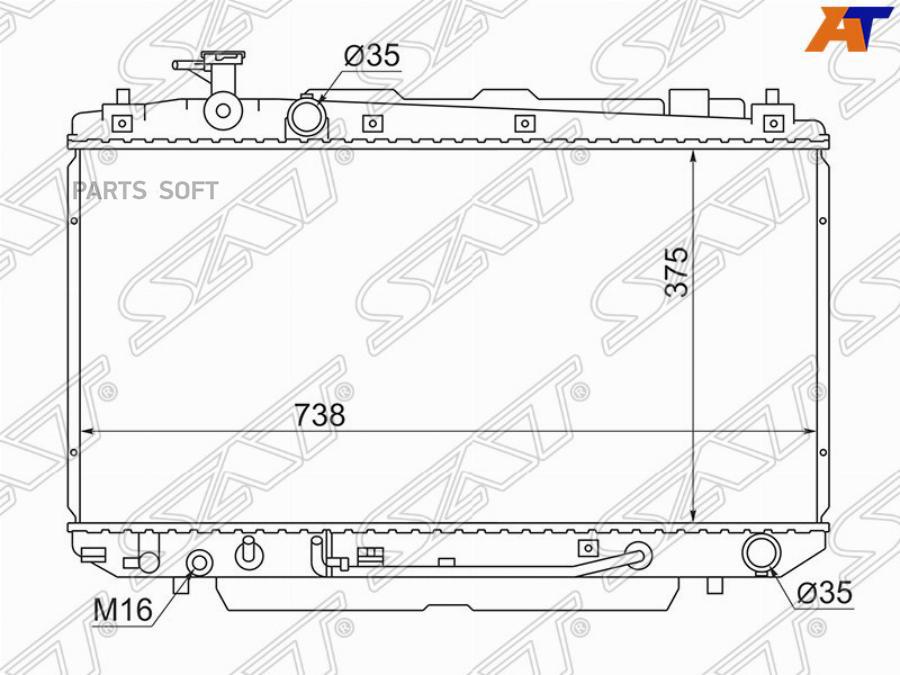 

SAT Радиатор TOYOTA RAV4 1ZZ 1.8 00-05