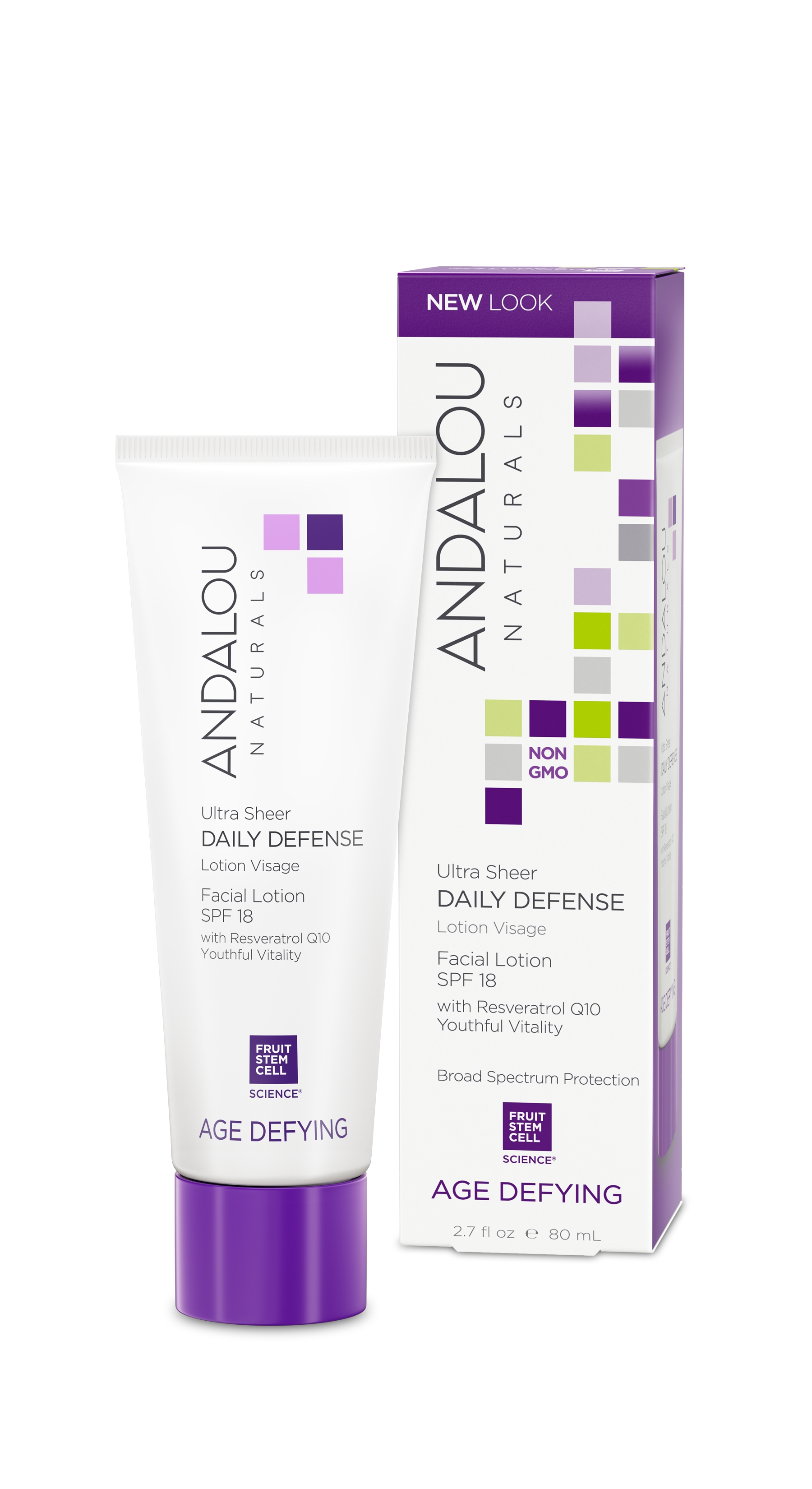 

Лосьон для лица Andalou Naturals дневной защитный SPF 18, Коллекция «Антивозрастная»