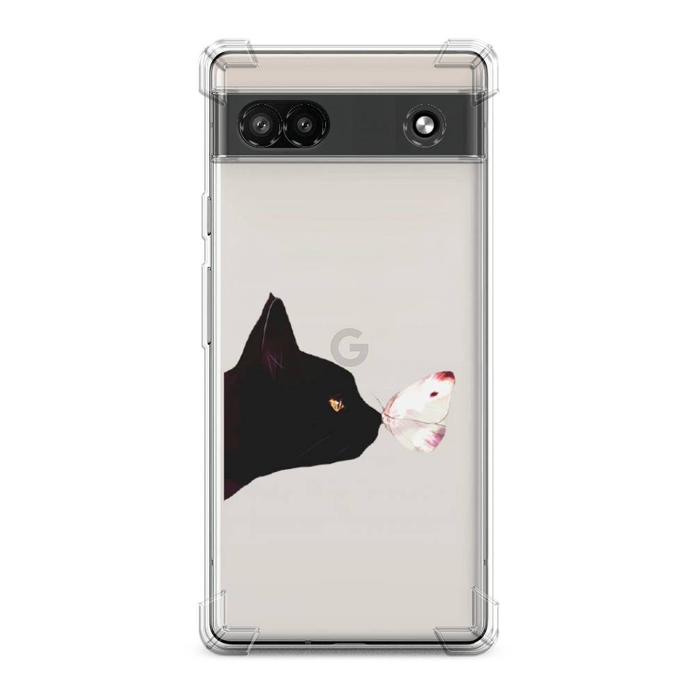 

Чехол Awog на Google Pixel 6A "Черный кот и бабочка", Бежевый;черный, 271151-1