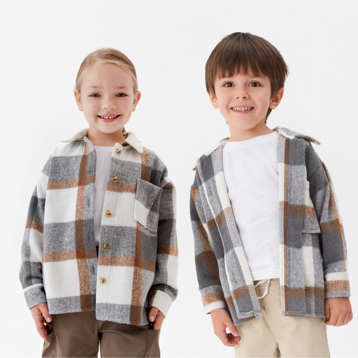 

Рубашка детская KAFTAN Kub-06, серо-бежевый, 146, Kub-06