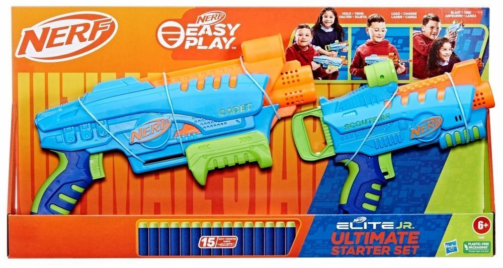 

Бластеры Hasbro Nerf Elite Junior Стартовый набор Ultimate из двух бластеров F6369, F6369