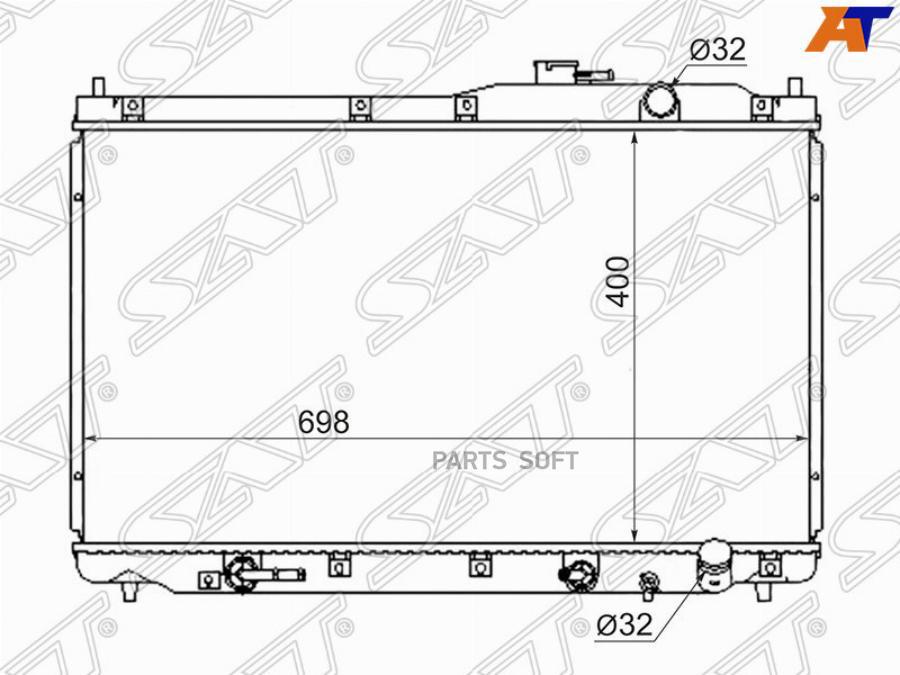 SAT Радиатор HONDA STEP WGN B20B 96-01