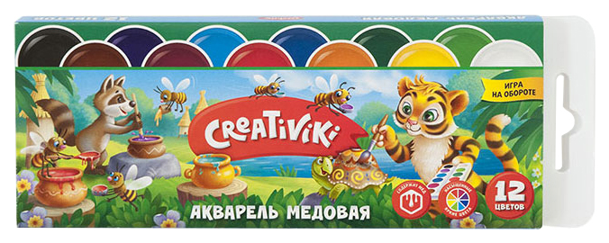 Акварель медовая Creativiki 12 цв