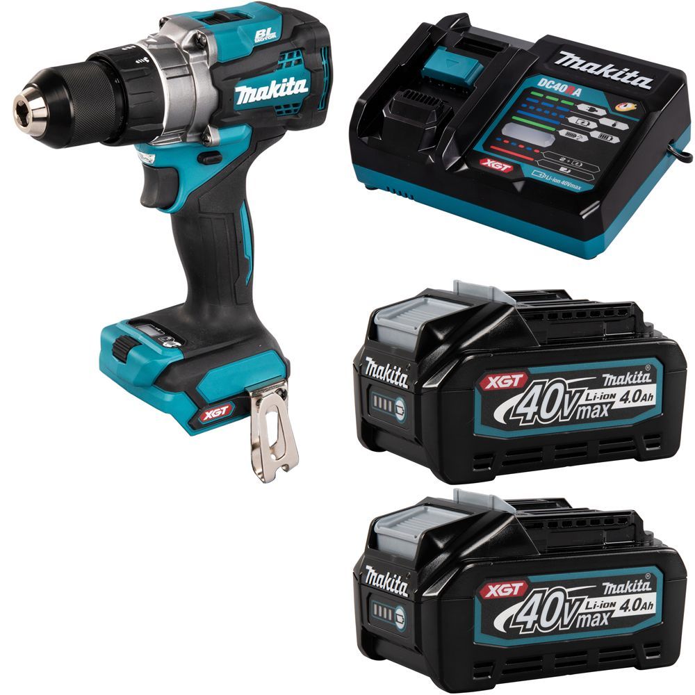 Дрель-шуруповерт аккумуляторная Makita DF001GM201 140Нм XGT 40В, 2х4Ач, з/у