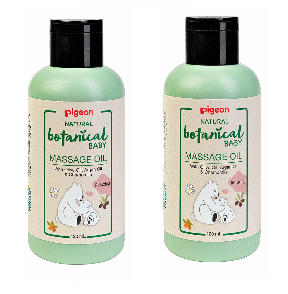 Масло Pigeon массажное детское Natural Botanical Baby Massage Oil 120 мл 2 шт