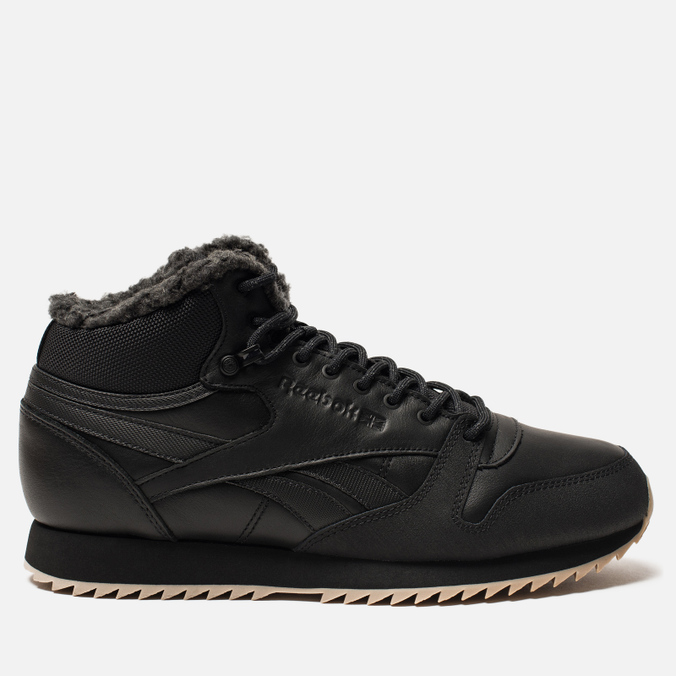 фото Кроссовки мужские reebok classic leather mid ripple черные 41 eu