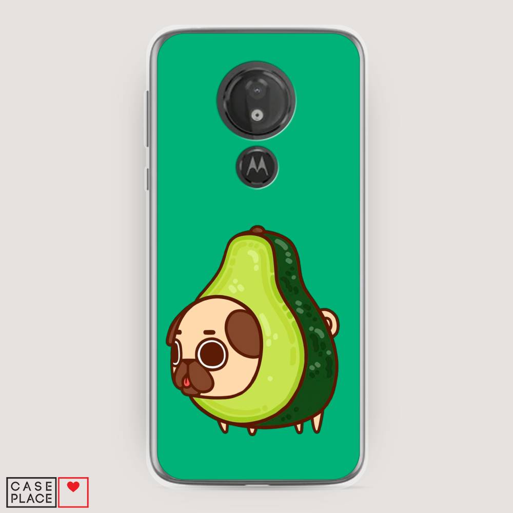 

Чехол на Motorola Moto G7 Power "Мопс авокадик", Зеленый, 241350-1