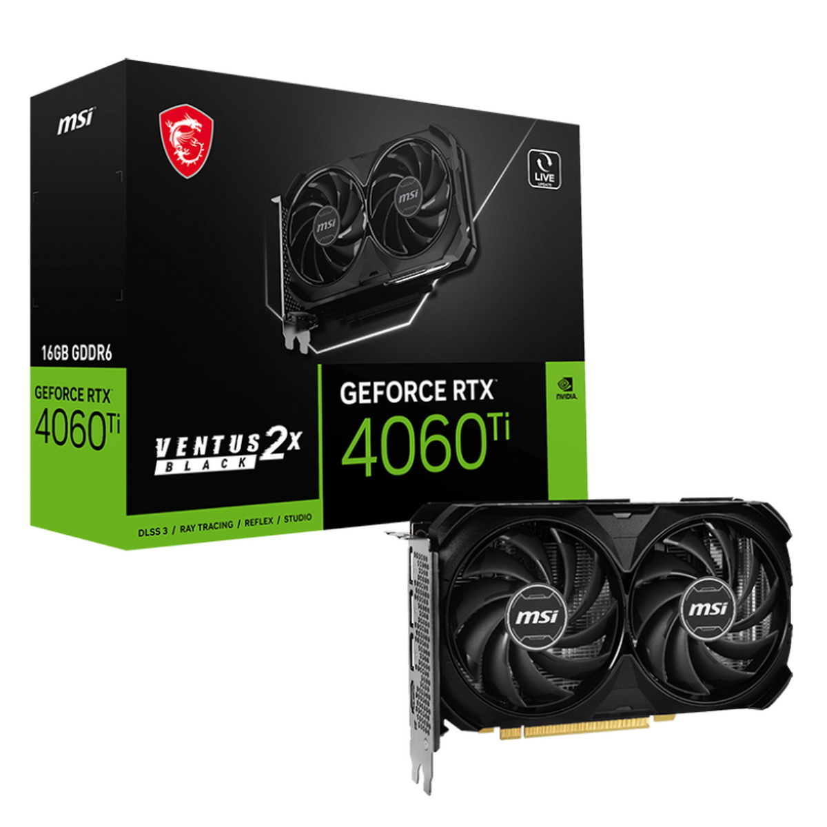 

Видеокарта MSI NVIDIA Geforce RTX 4060 Ti VENTUS 2X, Geforce RTX 4060 Ti VENTUS 2X