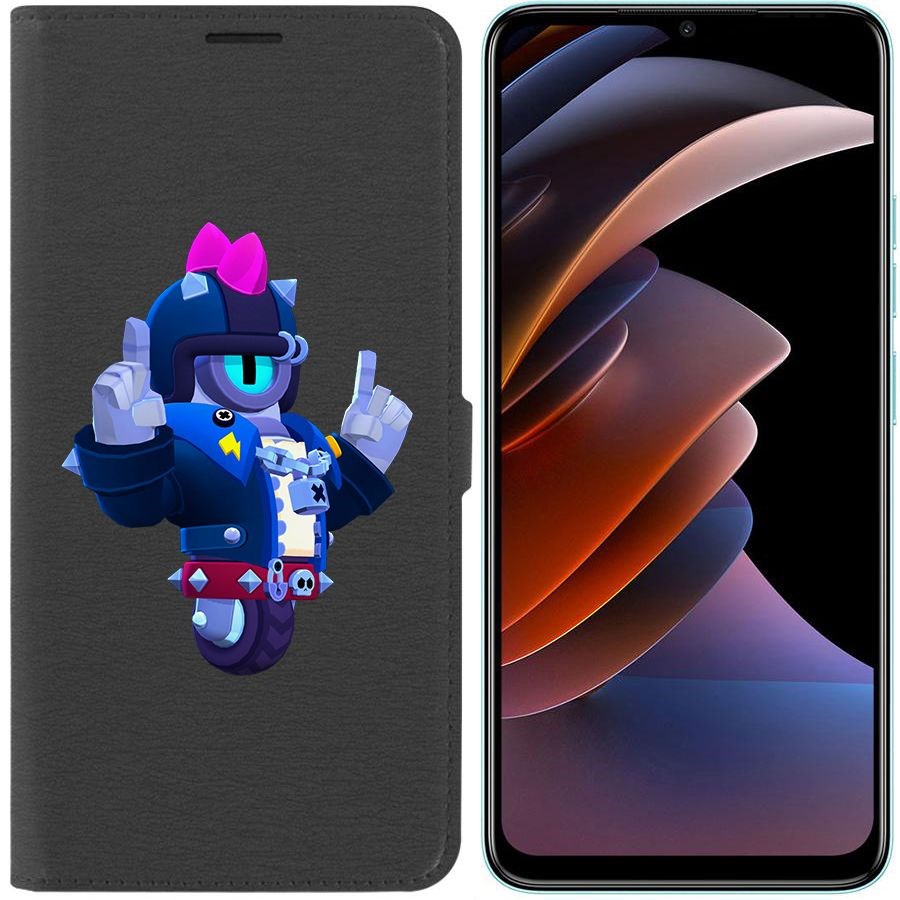 

Чехол-книжка Eco Book для Tecno Spark Go 2023 Brawl Stars-Дикий Сту