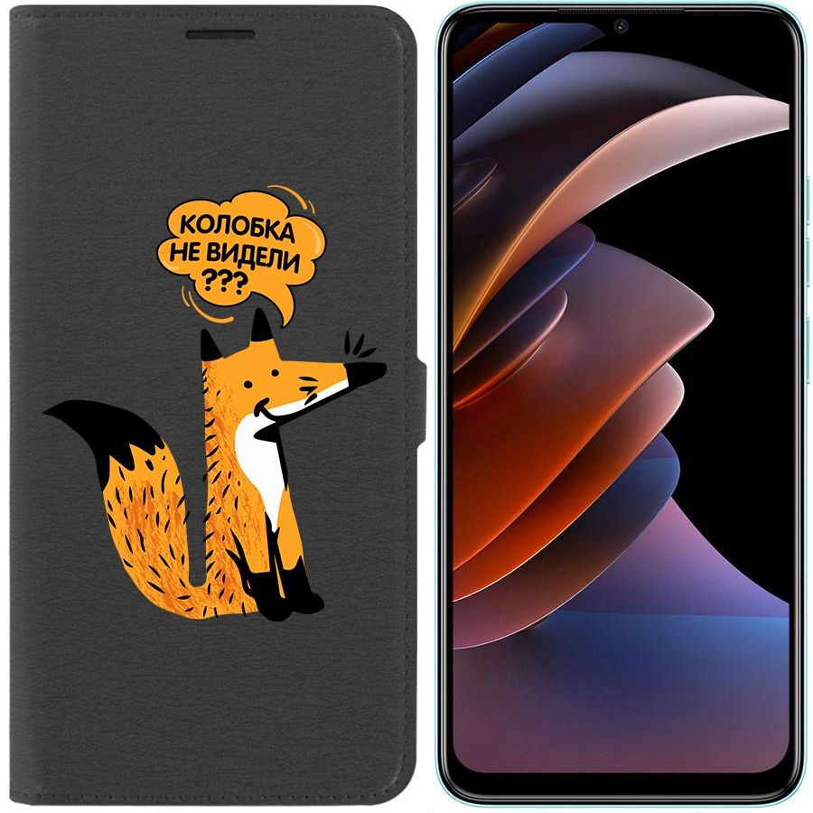

Чехол-книжка Eco Book для Tecno Spark Go 2023 Лиса, Черный