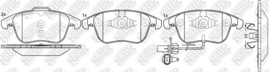 

Тормозные колодки NiBK PN0398W