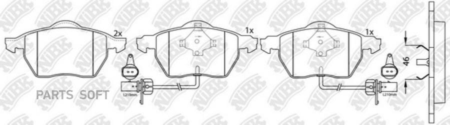 

Тормозные колодки NiBK PN0188W