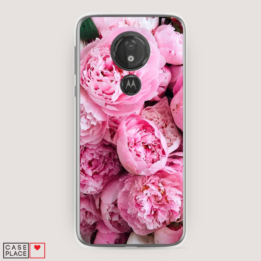 

Чехол на Motorola Moto G7 Power "Розовые пионы", Бежевый;розовый, 241350-2