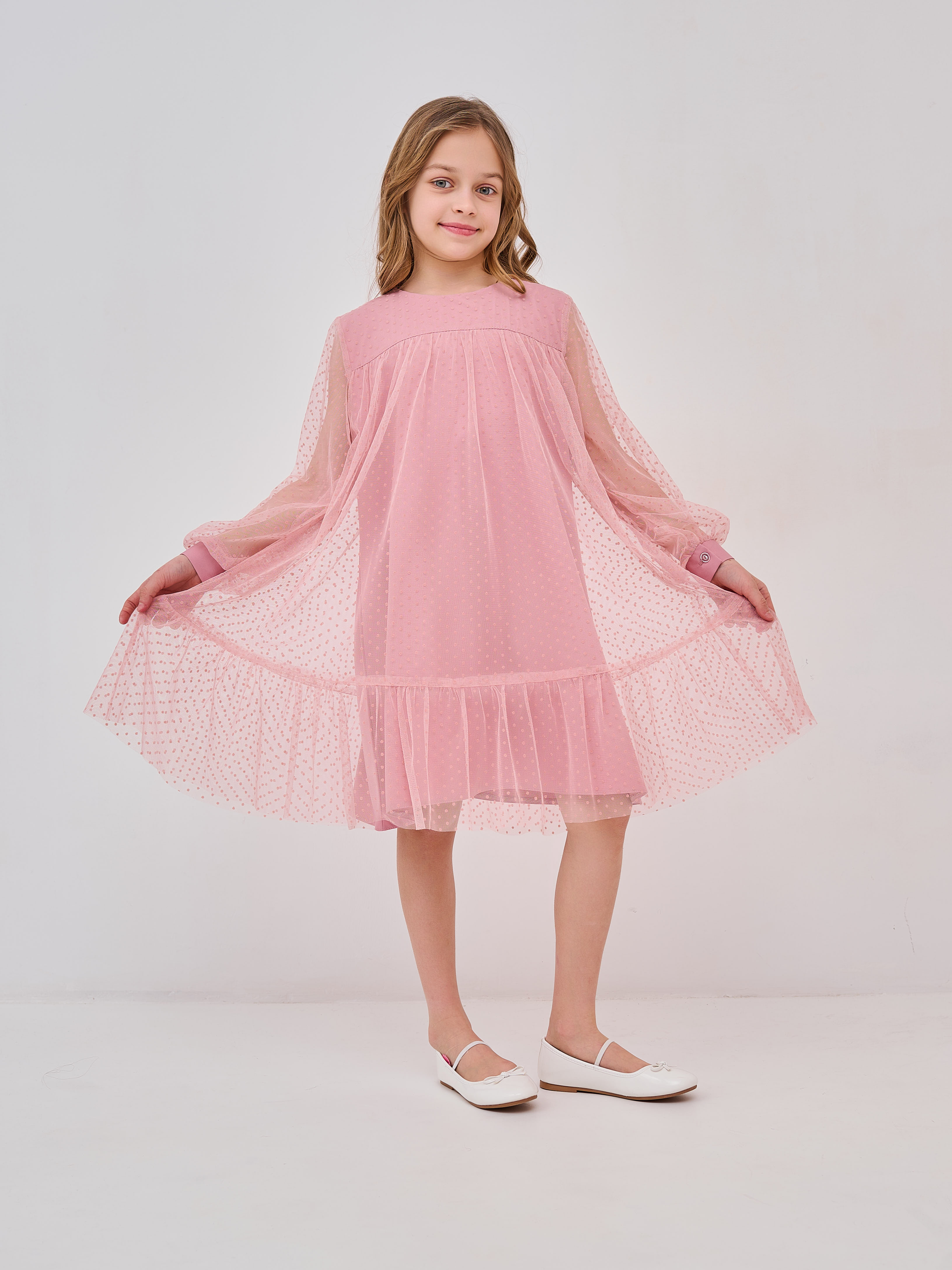 Платье детское BINGO BONGO Фатин, розовый, 146 фатин с блестками 15 см 11 ± 1 г кв м 23 ± 1 м розовый 4