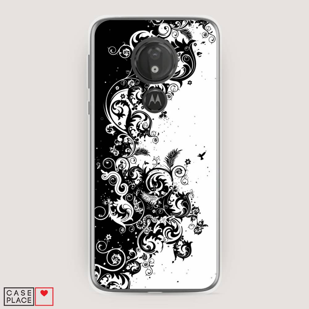 

Чехол на Motorola Moto G7 Power "Черно белый узор", Белый;черный;серый, 241350-3
