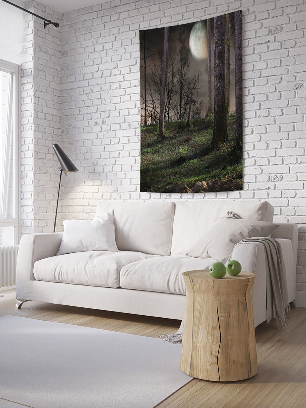 

Вертикальное фотопанно JoyArty Ночной лес, из ткани, 150х200 см
