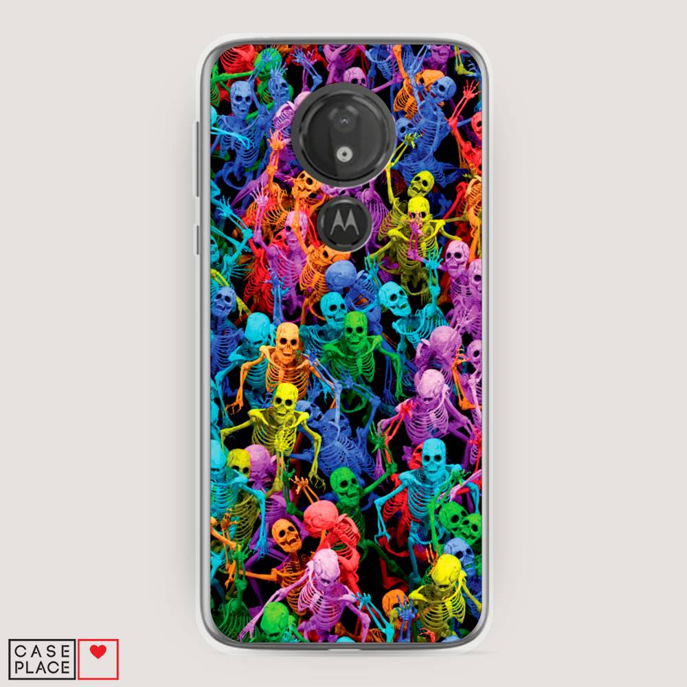 

Чехол на Motorola Moto G7 Power "Вечеринка скелетов", Фиолетовый;желтый;оранжевый, 241350-6