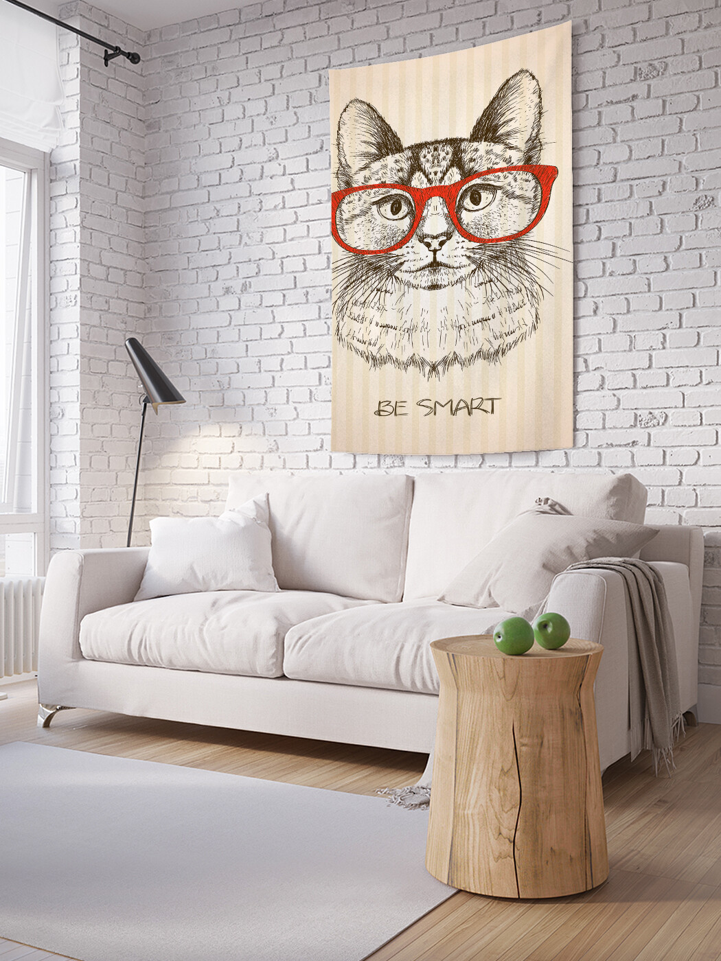 

Вертикальное фотопанно JoyArty Будь умным, из ткани, 100х150 см