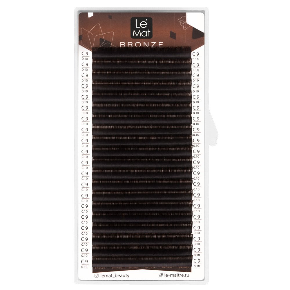 

Ресницы Dark chocolate Le Maitre Bronze 20 линий L 0.10 Mix 7-13 mm, Коричневый