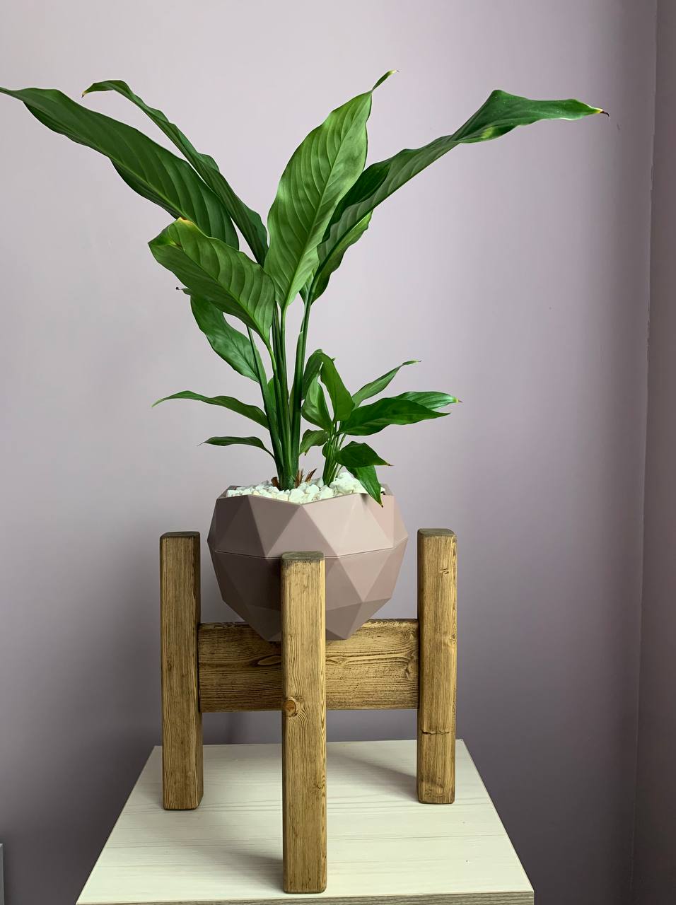 Подставка для цветов, Диагональ, темная, 25х25