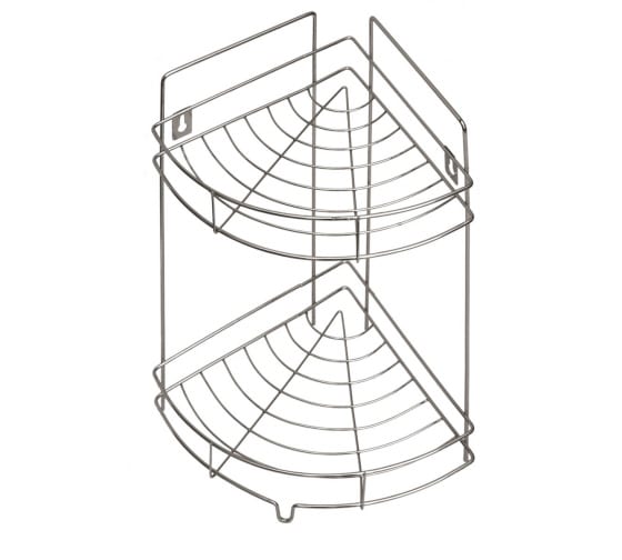 Полка Аквалиния двухъярусная угловая T101 хромированная