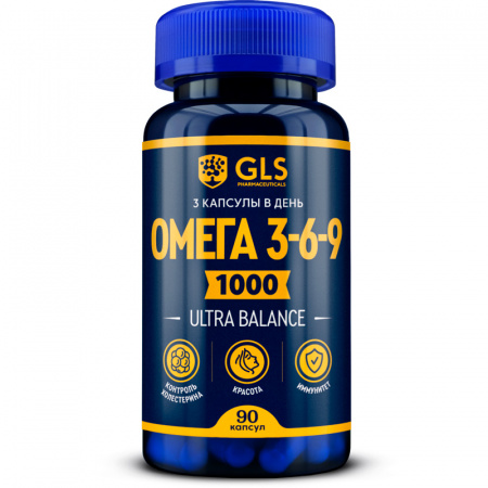 Купить Omega 3 6 9, Омега 3-6-9 GLS pharmaceuticals 750 мг капсулы 90 шт.