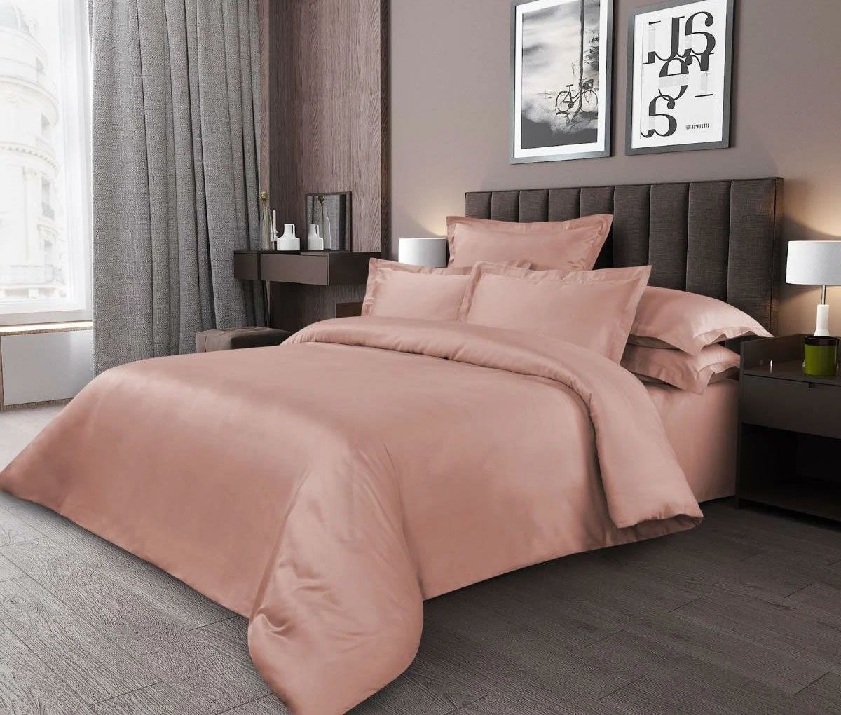 

Комплект постельного белья Maktex 00-00210996 розовый,сатин