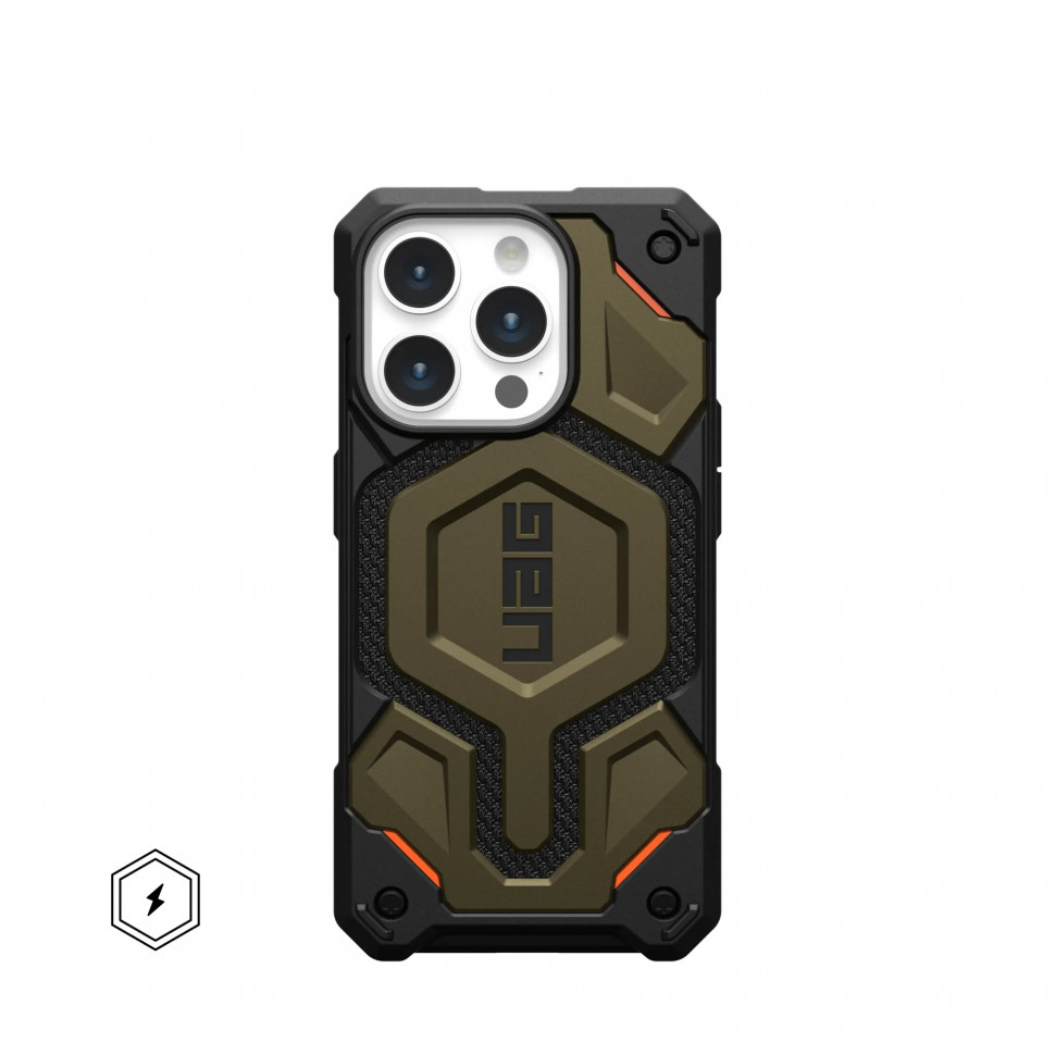 Чехол UAG Monarch Pro With MagSafe для iPhone 15 Pro, кевлар зеленый