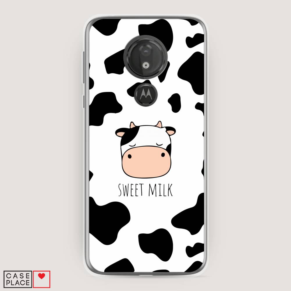 

Чехол на Motorola Moto G7 Power "Sweet milk", Розовый;белый;черный, 241350-1