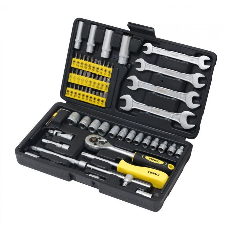 Набор инструментов WMC TOOLS WMC-2062 62пр. 1/4'' угловой адаптер faster tools