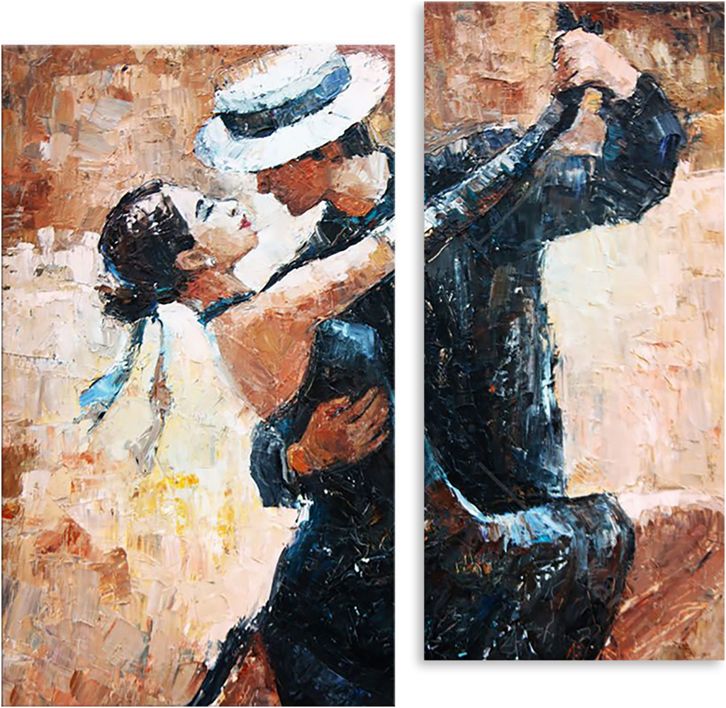 

Картина модульная на холсте Модулка Танго 120x121 см, 4197