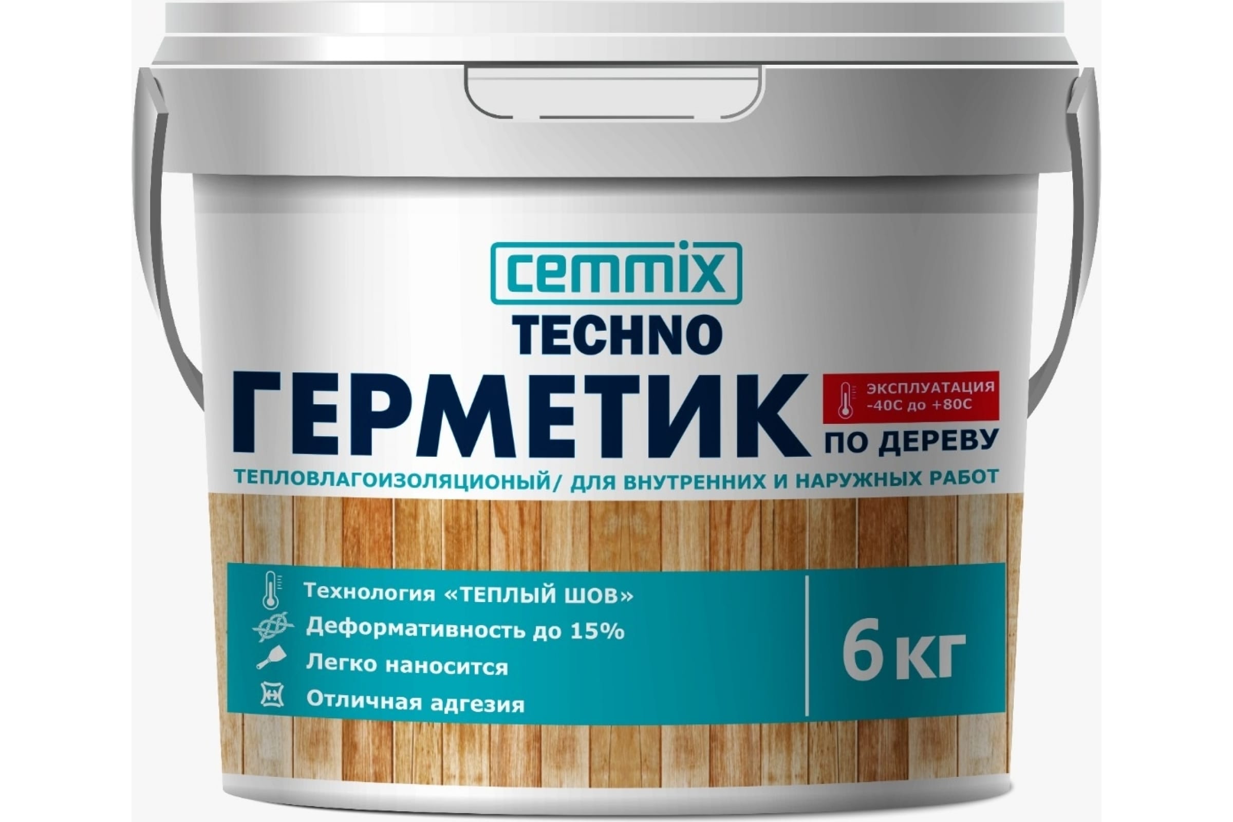 фото Акриловый герметик для дерева cemmix теплый шов (сосна; 6 кг) 84735745 nobrand