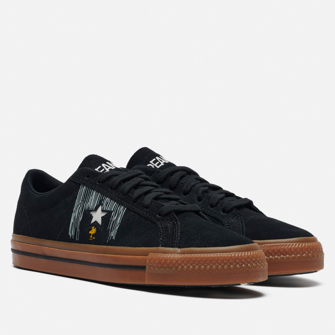 

Кеды унисекс Converse x Peanuts One Star черные 40.5 EU, x Peanuts One Star