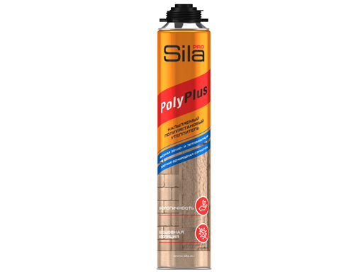 Sila Pro Polyplus, полиуретановый напыляемый утеплитель, 850мл. SPPOLS