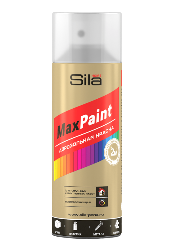 фото Лак sila max paint универсальный, глянцевый, аэрозоль, 520 мл