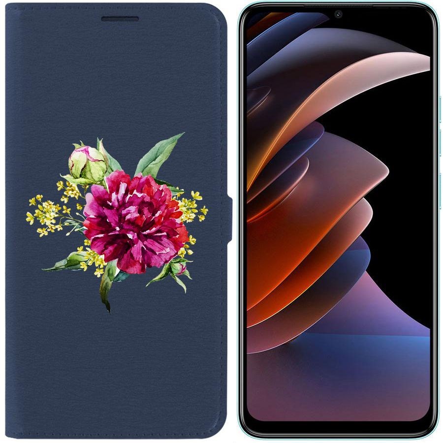 Чехол-книжка Eco Book для Tecno Spark Go 2023 Цветочная акварель